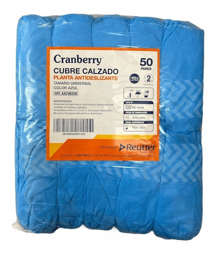 Cubre Calzado De Tela Con Antideslizante (100 Un) Cranberry