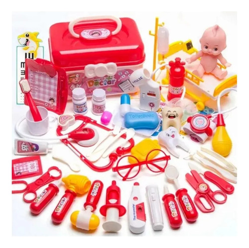 Maleta Completa Para Niños Doctor Toy, 52 Unidades