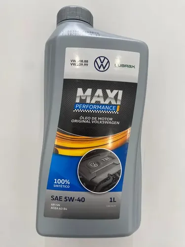 Kit 4L De Óleo Motor 5w40 100% Sintético Lubrax Original Volkswagen