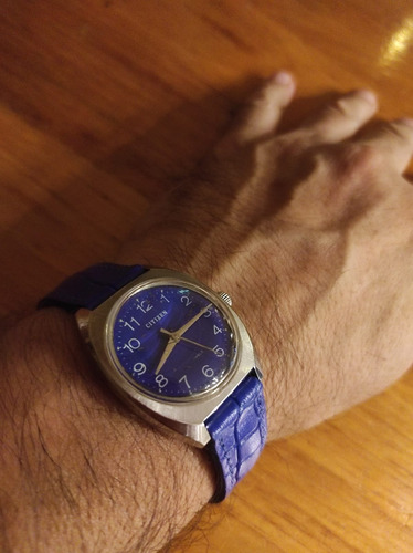 Reloj Citizen 2520 - Blue ( Circa 1973 ) Japan Coleccion Azul Plateado Azul