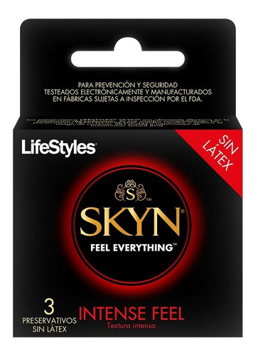 Preservativo Skyn Sensación Intensa Lyfe Styles X3