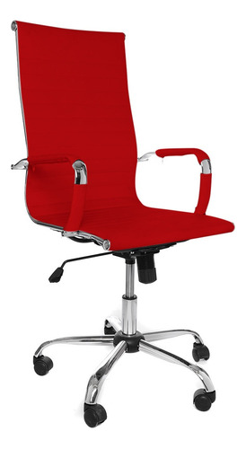 Silla Escritorio Oficina Sillón Ejecutiva Ergonómica Rojo