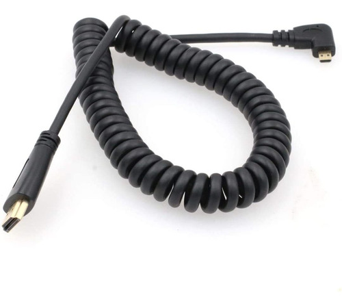 Cable En Espiral De Alta Velocidad Micro Hdmi A Hdmi