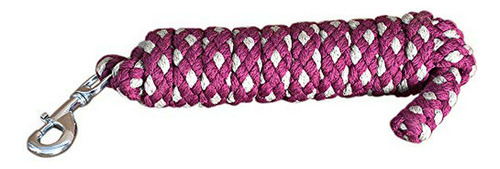 Cuerda De Plomo Para Caballos En Maroon Grey 1/4x8 Ft - Resi