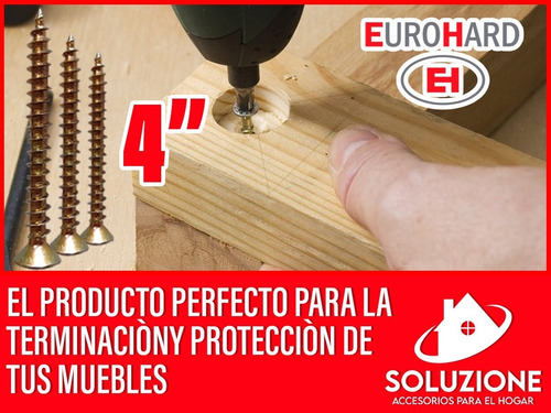 Imagen 7 de 10 de Tornillos 4mm X 45mm X 400unid Eurohard Amarillo Premium
