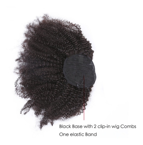 Anrosa Cola De Caballo Afro Rizado Con Cordón, Cola De Cabal