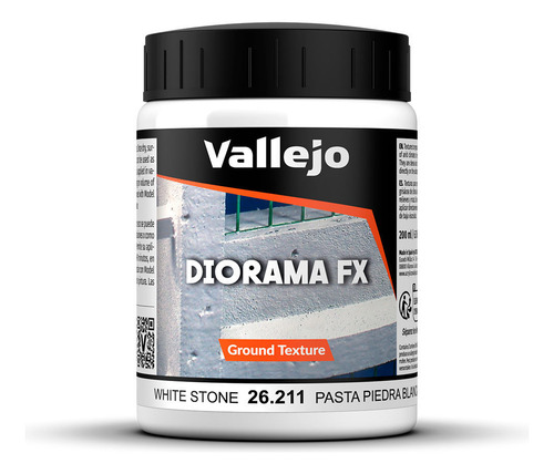 Vallejo Diorama Effects Pasta Piedra Blanca 200 Ml Macrotec