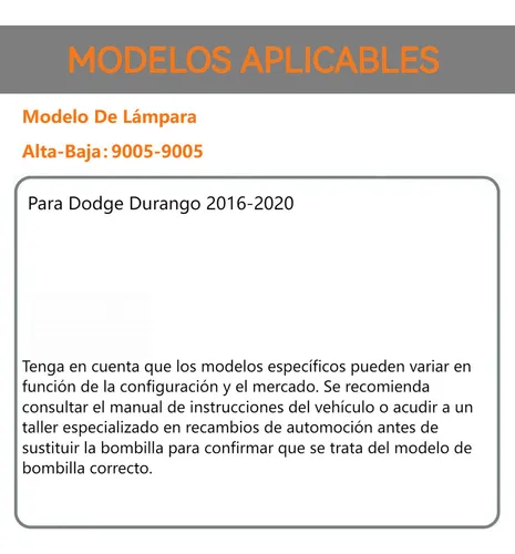 For Dodge Kit Focos Delanteros De Led Luz Alta/baja