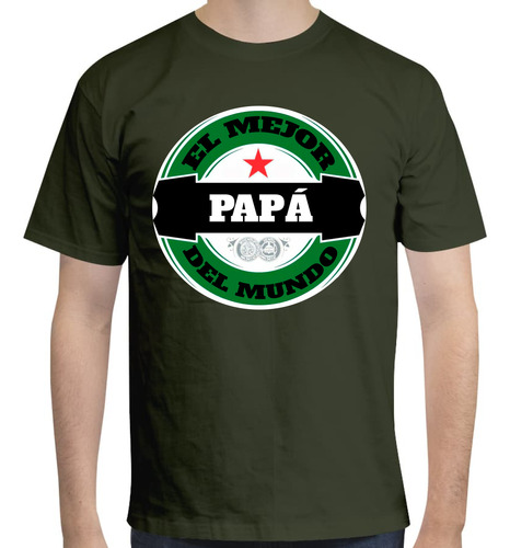 Playera Día Del Padre - Heineken - El Mejor Papá Del Mundo