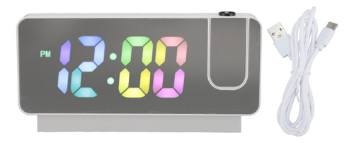 Reloj Despertador De Proyección, Brillo Ajustable, Número Co