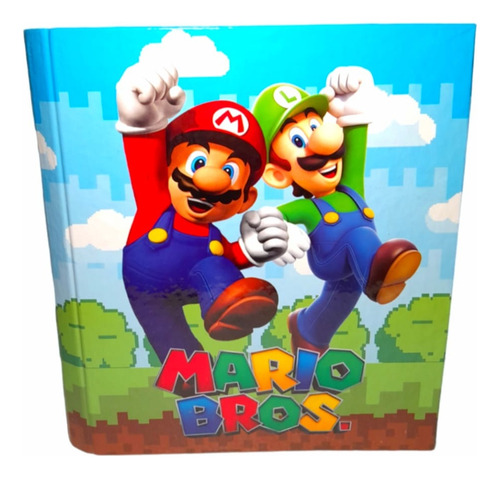 Carpeta Escolar N°3 Mario Bros 3x40mm
