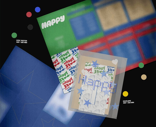 Jin (bts) 'happy' (random) Navigate (azul)