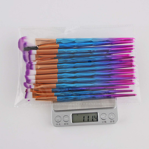 Juego De Brochas De Maquillaje, 20 Unidades, Color Champán,