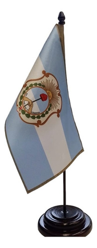 Mástil Escritorio Madera-bandera San Juan Calidad Premium