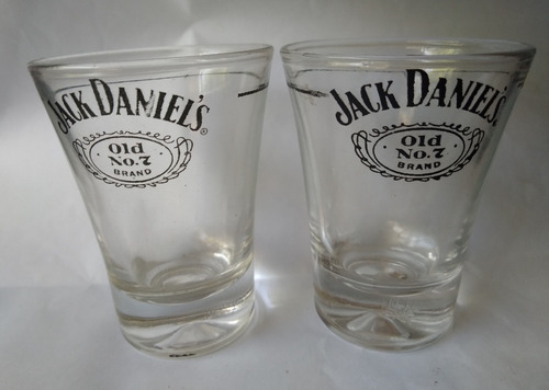 Vaso Vasito Shot Whisky Jack Daniel's Logo Alt7cm Vidrio C/u