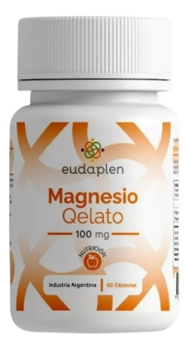 Magnesio Qelato 100 Mg X 50 Capsulas Apto Vegano Sabor Neutro