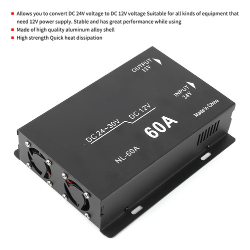 Convertidor Buck Eléctrico De Potencia 24v A 12v 60a Voltaje