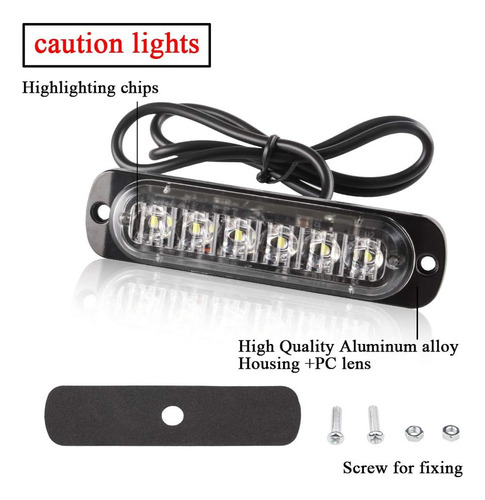 J Led Blanco Luz Estroboscópica Emergencia Para Auto Camión