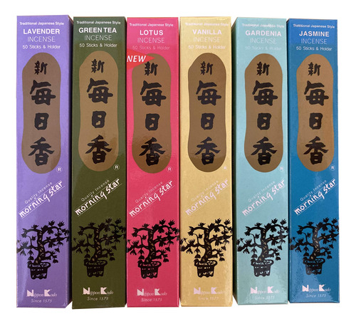 Nippon Kodo Morning Star - Juego De 6 Inciensos (lotus, Vai.