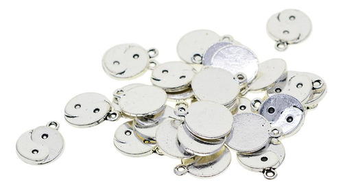 30 Pçs Tibetano Prata Yin Yang Tai Chi Taiji Zen Mini