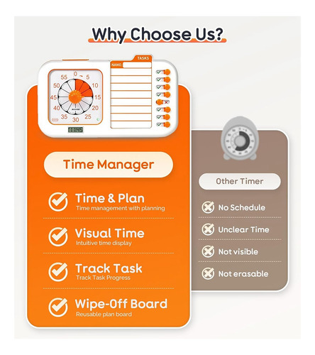 Cronómetro De Tareas Chore Chart, Temporizador De Tdah Para