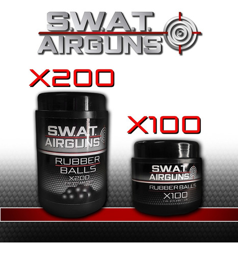 Imagen 4 de 10 de Postas De Goma 17,5 Mm .68 X100 Siliconadas Swat Airguns
