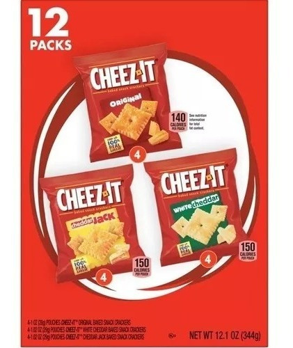 Cheez-it Paquete Variado De Galletas De Queso, 12.1 Oz, 12 U