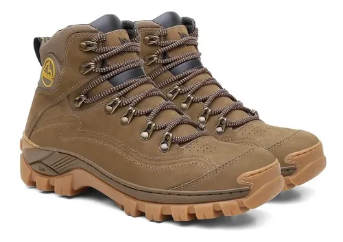 Coturno Bota Masculina Reforçada Resistente Macia Trilha C.a