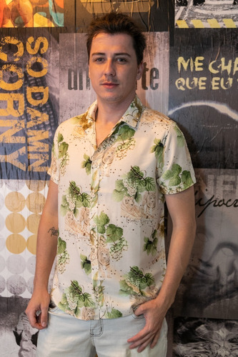 Camisa De Botão Estampada 100% Viscose (22010)