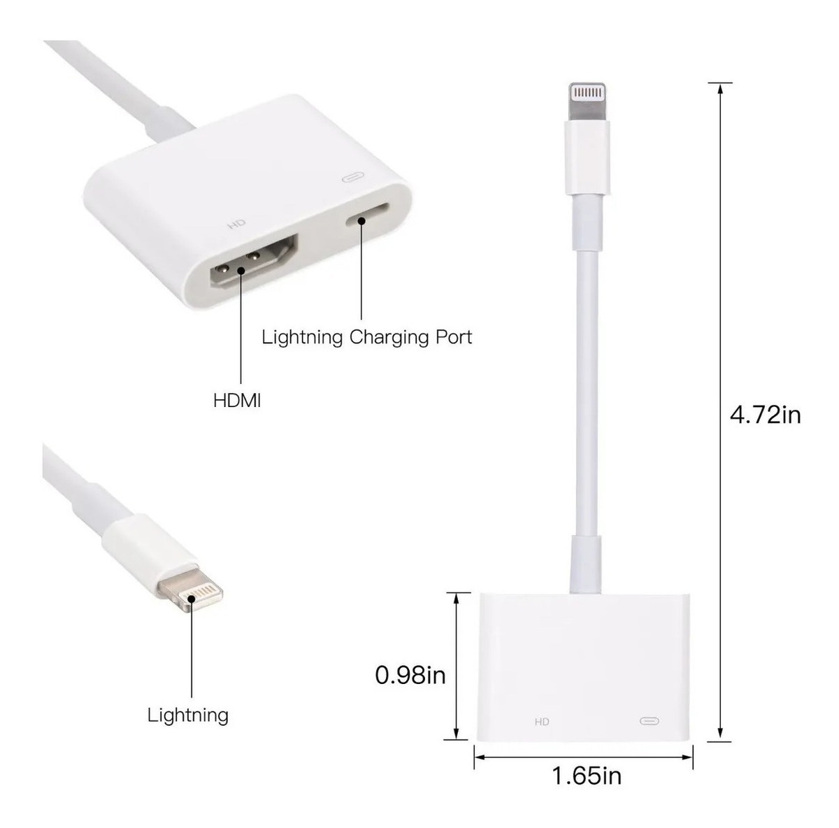 Cable Adaptador Av Hdmi Compatible Con iPhone iPad iPod Nano | Mercado - Ver Ipad En Tv Con Cable Hdmi