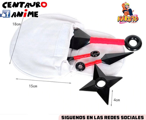 Imagen 5 de 6 de Naruto Set Kunai Bandana Kit Completo X10 Piezas