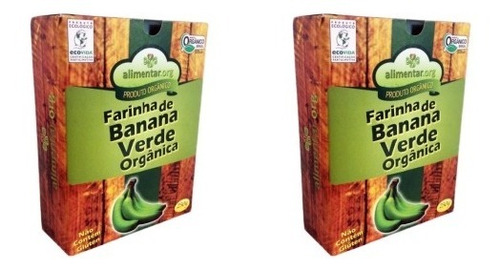 Kit 2 Farinha De Banana Verde Orgânica Sem Conservantes 250g