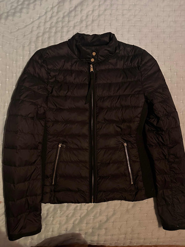 Campera Puff Zara Negra Mujer Talle M