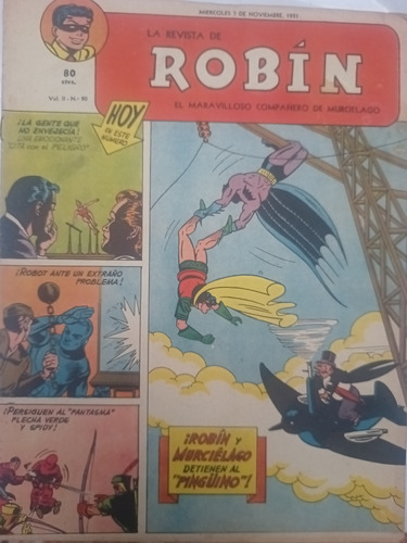 Cómic Original La Revista De Robin ( Batman ) 1951 Argentina