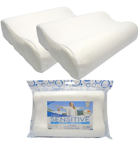 Almohada Sensitive Memory Cervical Viscoelastica X 2 Unidade