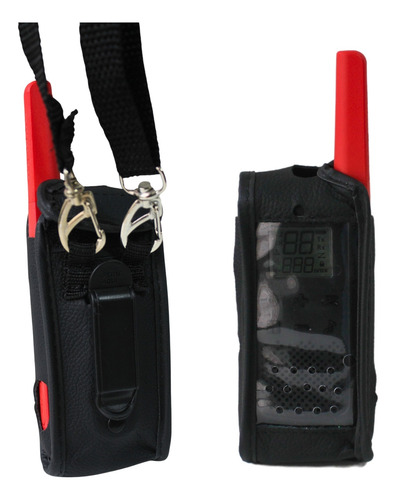 Capa De Couro Proteção Para Rádio Ht Talkabout Motorola T210