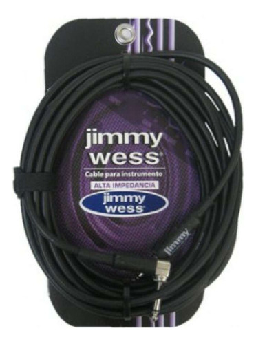 Cable Jimmy Wess Jw1n6 Para Instrumento 6 Mts., Negro