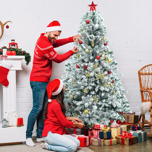1.82m Árbol De Navidad Pino Artificial 472 Ramas Navideños