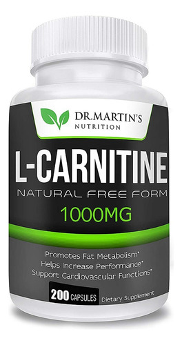 L-carnitina Extra Fuerte 1000 Mg Metabolismo 200 Cap