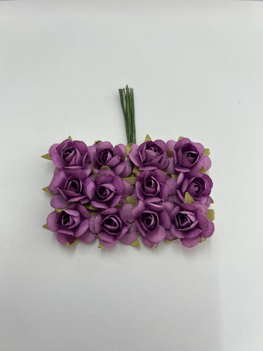 Flores De Papel De Colores Para Manualidades En Paquete Lila / 144pzs