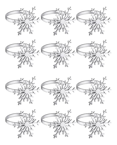 Servilletas Navideñas Con Forma De Copo De Nieve, 12 Unidade