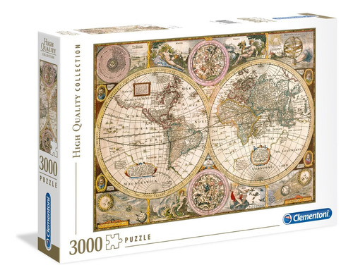  Puzzle Mapa Antiguo De 3000 Piezas Clementoni - Mosca