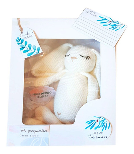 Imagen 6 de 7 de Muñeco Apego Tejido Crochet Amigurumi - En Caja Con Tarjetas