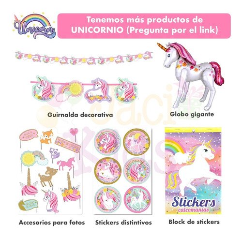 Unicornio Block De Stickers Artículo Fiesta - Uni0m1
