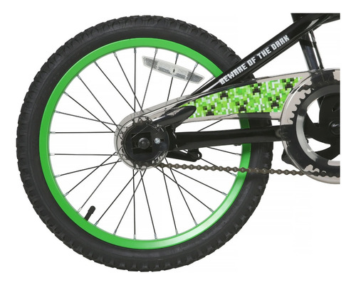 Bicicleta Bmx Unisex Dynacraft Minecraft 18 6 A 9 Años Color Verde Tamaño Del Cuadro M
