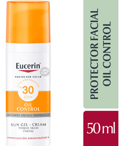 Protector Solar Eucerin Fps 30 X 50 Ml Oil Control Sun Gel