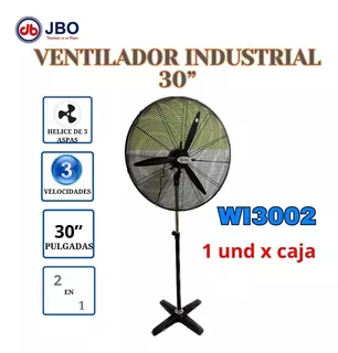 Ventilador Industrial 30 Jbo 2 En 1 Pared & Pedestal