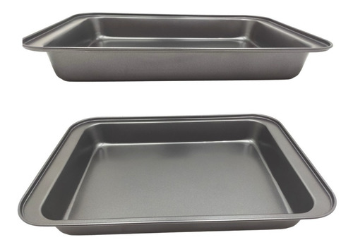 Imagem 5 de 7 de Forma Assadeira Metal Antiaderente Travessa Retangular 37cm