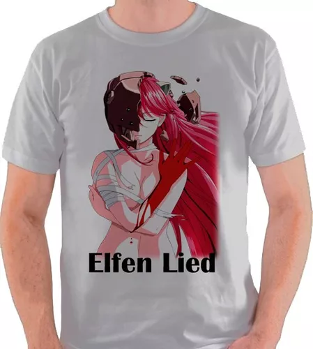 Camiseta Camisa Personalizada Anime Elfen Lied Clássico Hd 0