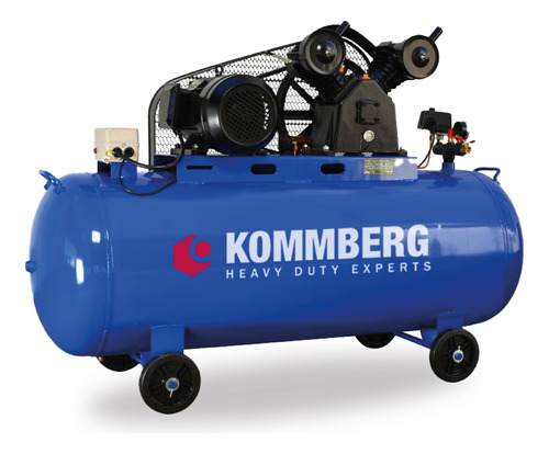 Compresor de aire eléctrico Kommberg KB-BC55300 trifásico 300L 5.5hp 220V azul